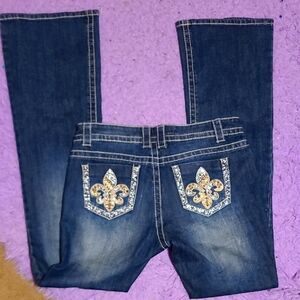 CELLO DARK STUDDED JEANS